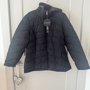 Women's Black Vegan Puffer Jacket